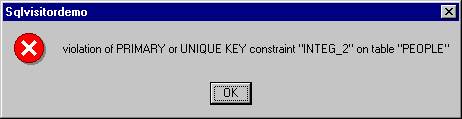 Unique Key Error